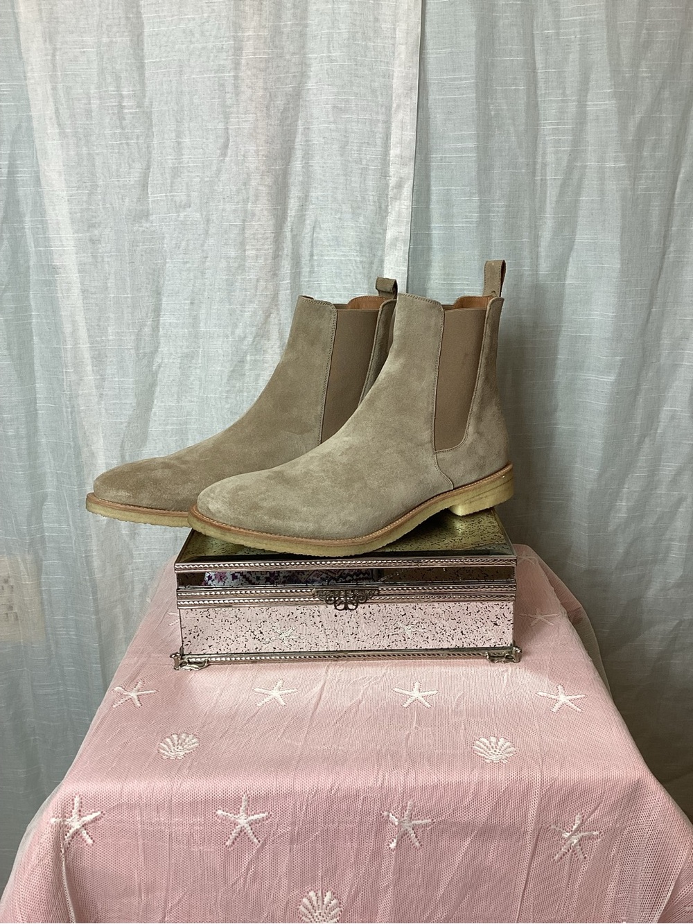 ORO Los Angeles Alicante Crepe Chelsea Boots; Size: 15